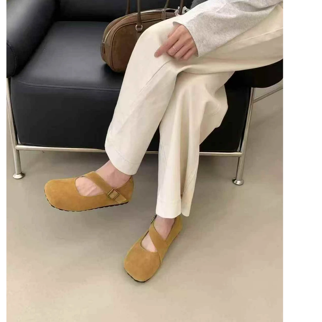 TY7 【玛丽珍】欧货真皮磨砂浅口洋气小单鞋（跟高2.5厘米）