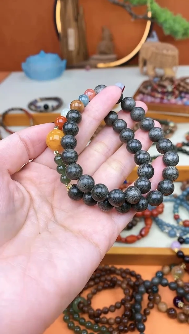 【闪购商品】檀香木手串未镶嵌柬埔寨双圈香香手串