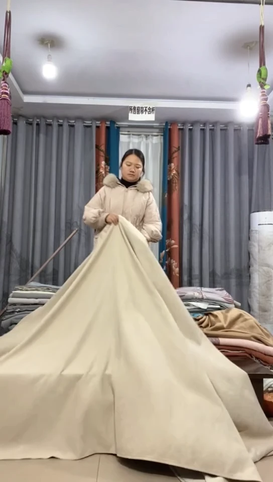 布成品窗帘 34+165