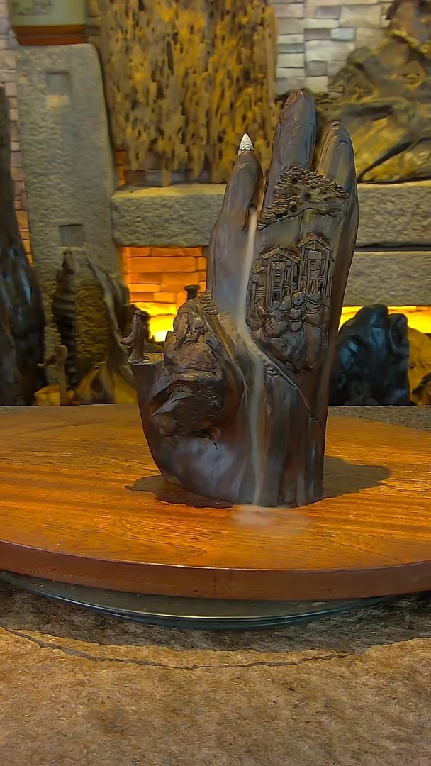 木金丝楠阴沉木禅意山水摆件