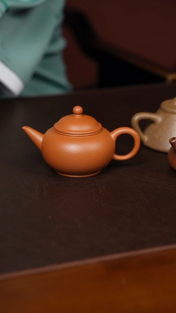 茶壶紫砂微微瑕赵庄生沙朱泥125cc水平