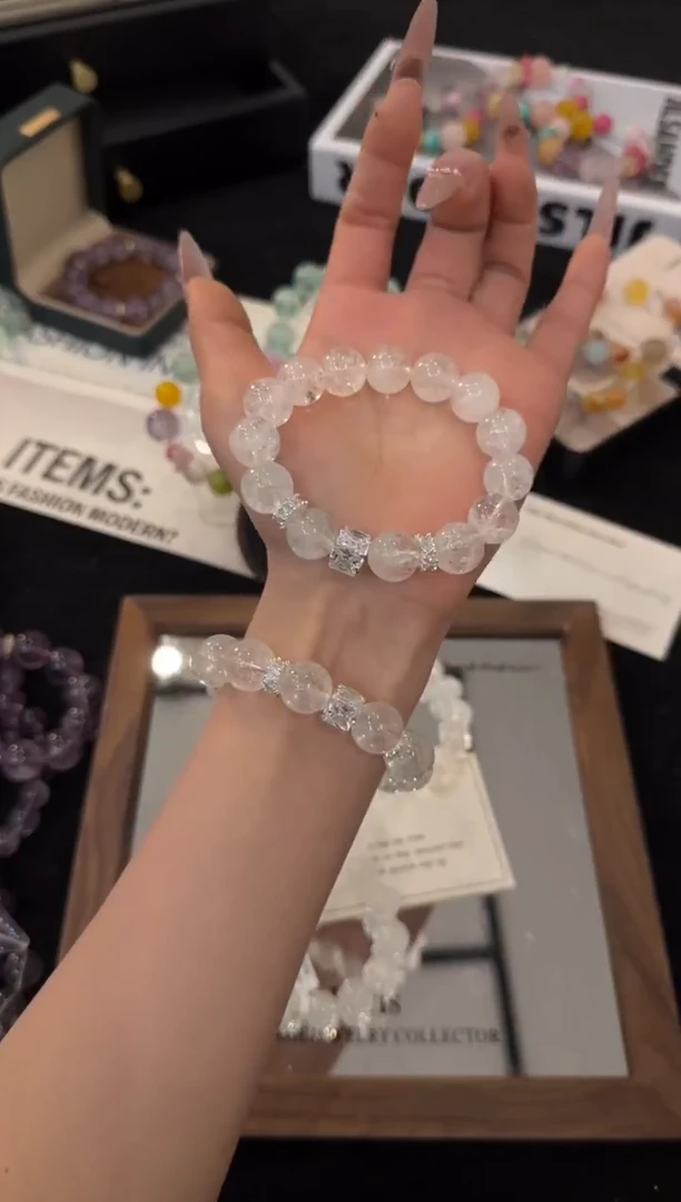 合金手链水晶白阿赛x3581