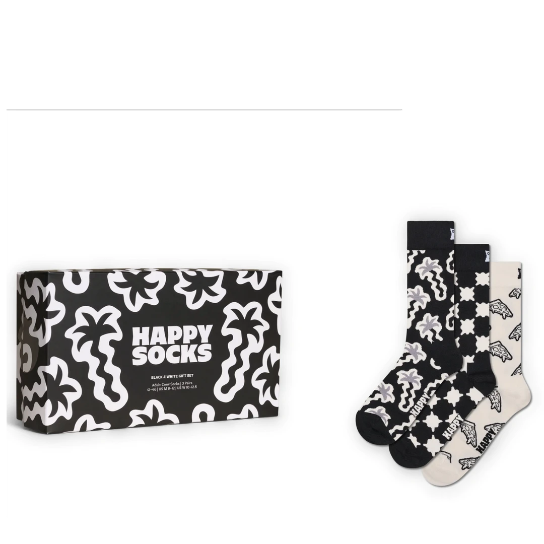 【新品礼盒】来袭Happysocks时尚百搭中筒袜礼盒三双装