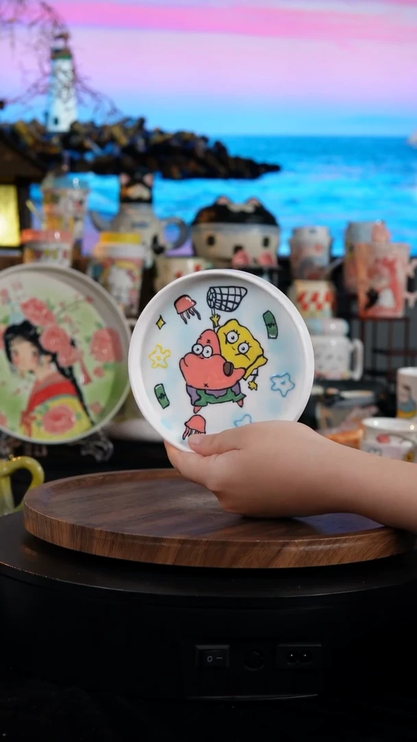 陶瓷便携款手工手绘景德镇陶瓷