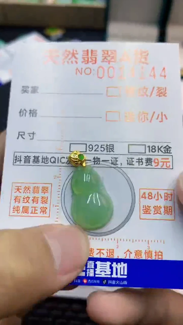 翡翠未镶嵌吊坠(不含链)1