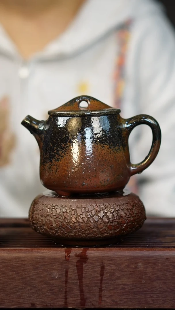 茶壶紫砂柴烧紫砂高石瓢