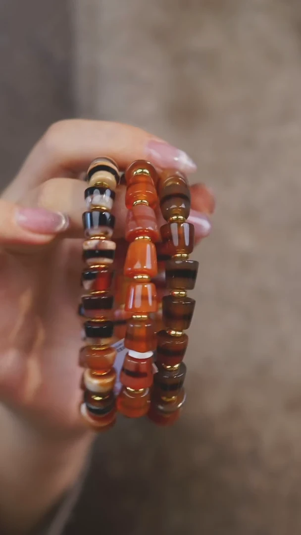 【闪购商品】玛瑙/玉髓手串未镶嵌多样性发一