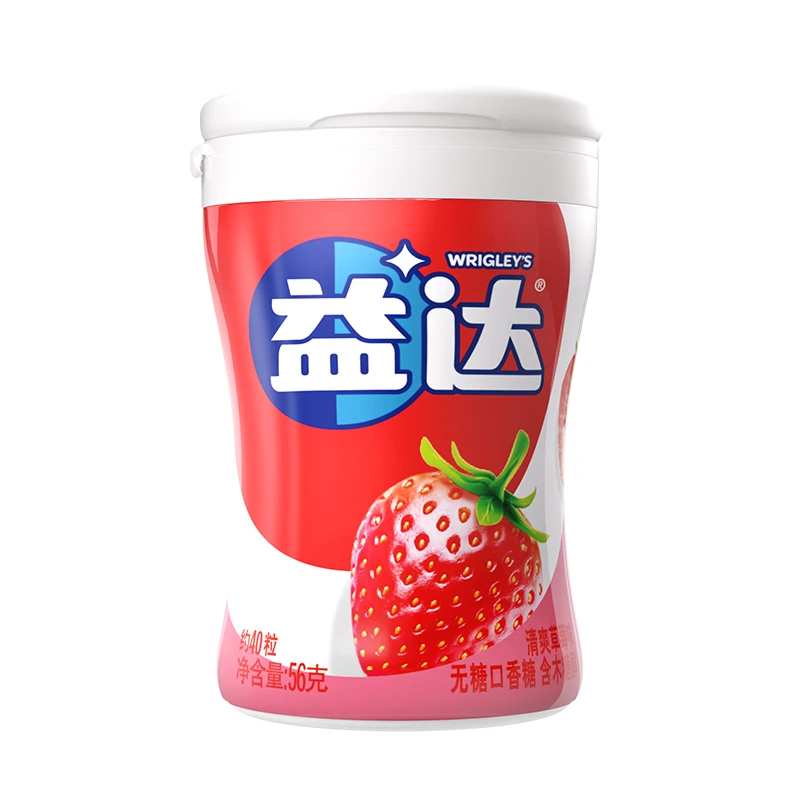 箭牌益达木糖醇草莓味口香糖56g