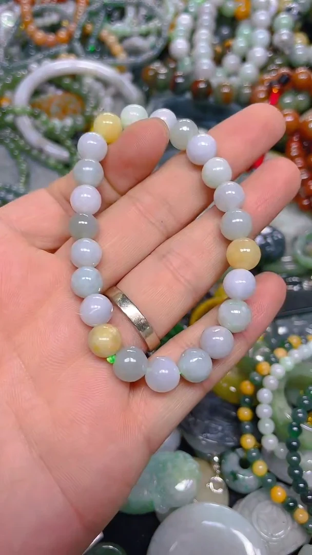 颈饰未镶嵌翡翠8mm/ J /翡翠A货，一件也是批发价