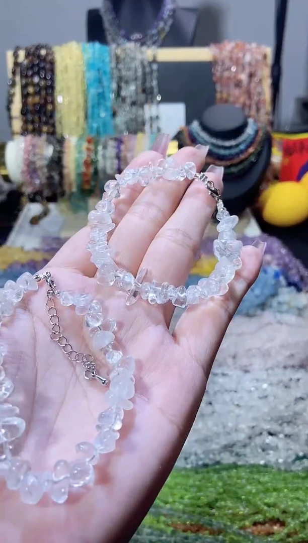 未镶嵌珠宝半成品水晶白水晶手链