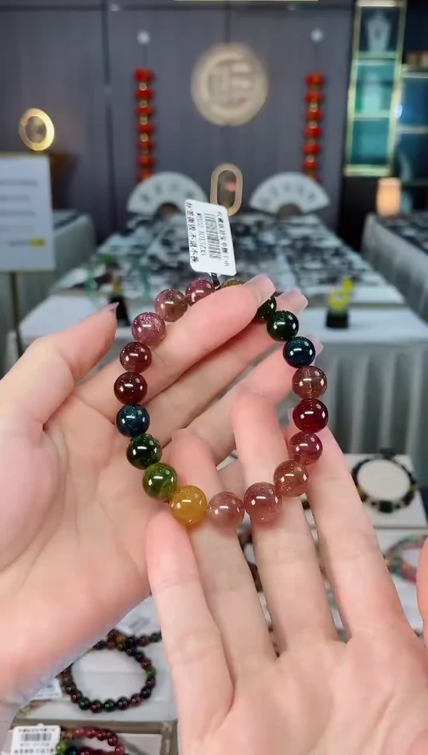 未镶嵌老矿碧玺单圈手串10mm+碧玺hon多样性发货一条