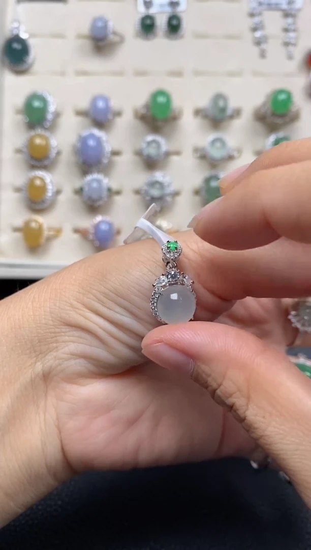 【闪购商品】翡翠戒指银S925镶嵌1111111