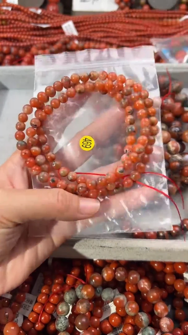 南红玛瑙手串未镶嵌6+