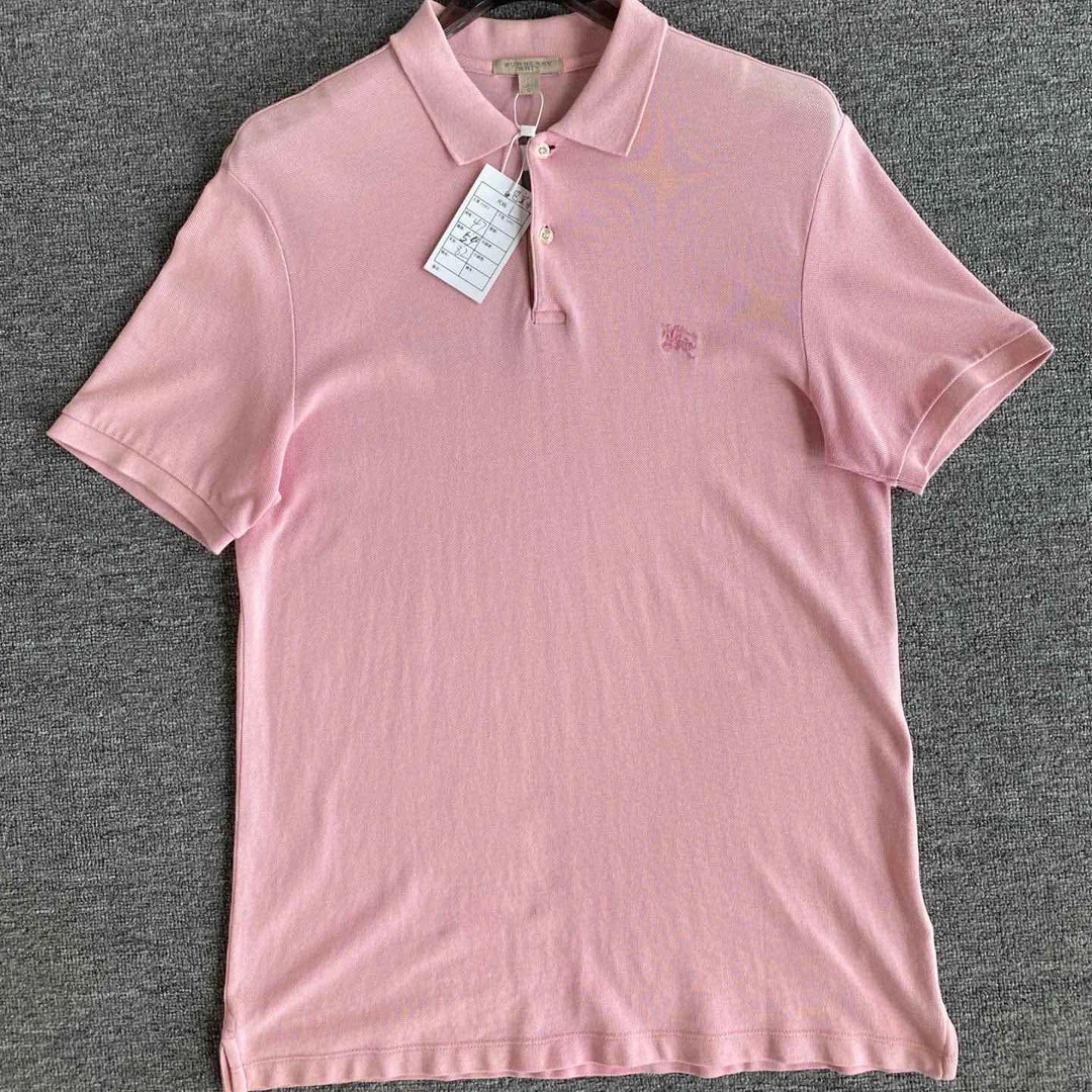 95新 BURBERRY/博柏利 胸前微标装饰纯色短袖Polo衫 L码 B10023