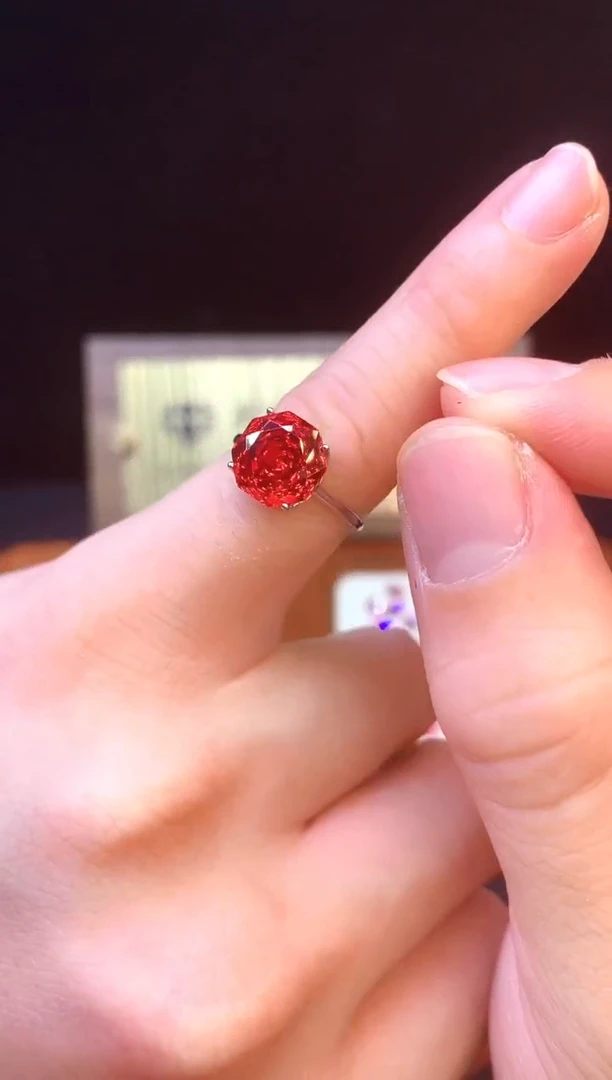 石榴石（芬达石）戒指银S925镶嵌.......