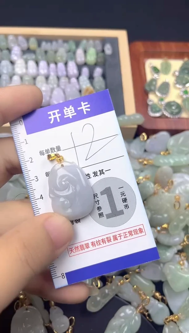 颈饰未镶嵌翡翠天然A货翡翠