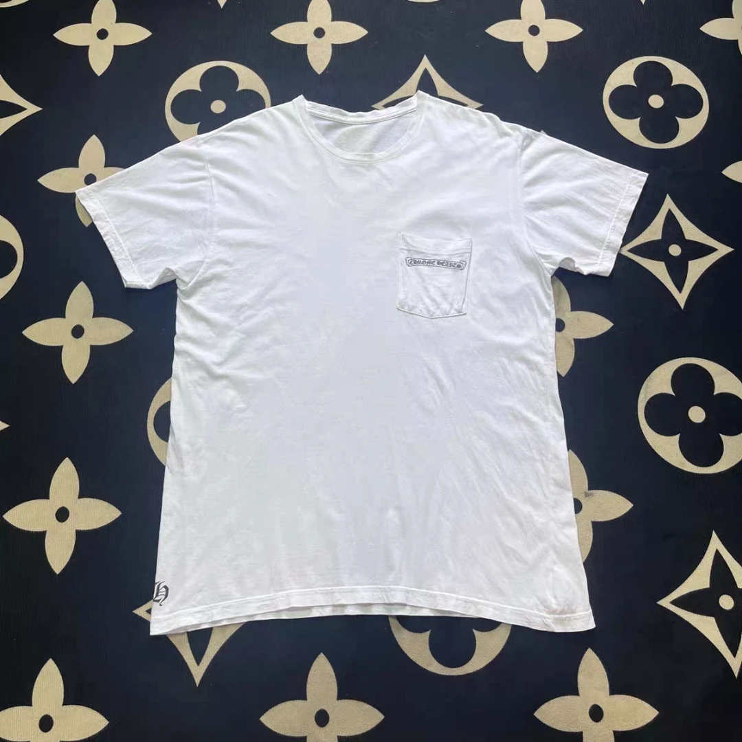 99新 Chrome Hearts/克罗心 白色素鸢尾满印藤蔓短袖 M码 h441