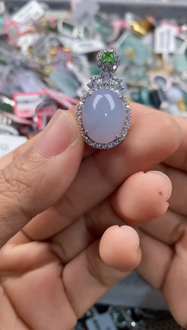 银S925镶嵌戒指翡翠222      6