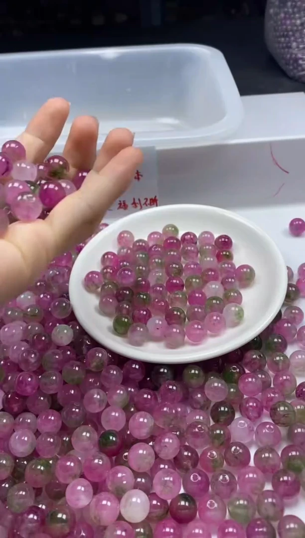 未镶嵌颈饰碧玺W1780西瓜碧玺10MM*20颗