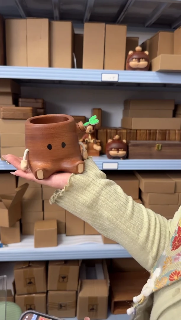 木乌檀木实木树桩笔筒特价