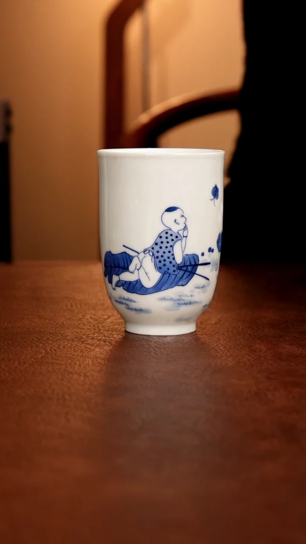 陶瓷陶瓷景德镇瓷器，青花瓷手绘茶具~