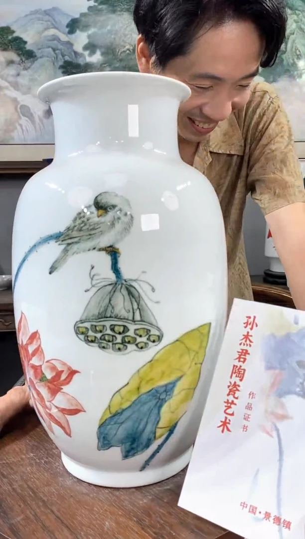吴义松陶瓷联盟手绘陶瓷编号：