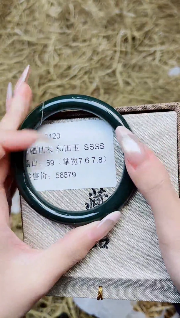 未镶嵌手镯和田玉2120--圈口59