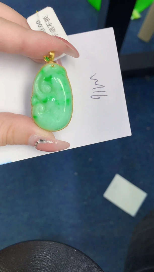 【闪购商品】翡翠颈饰18K金镶嵌000000000