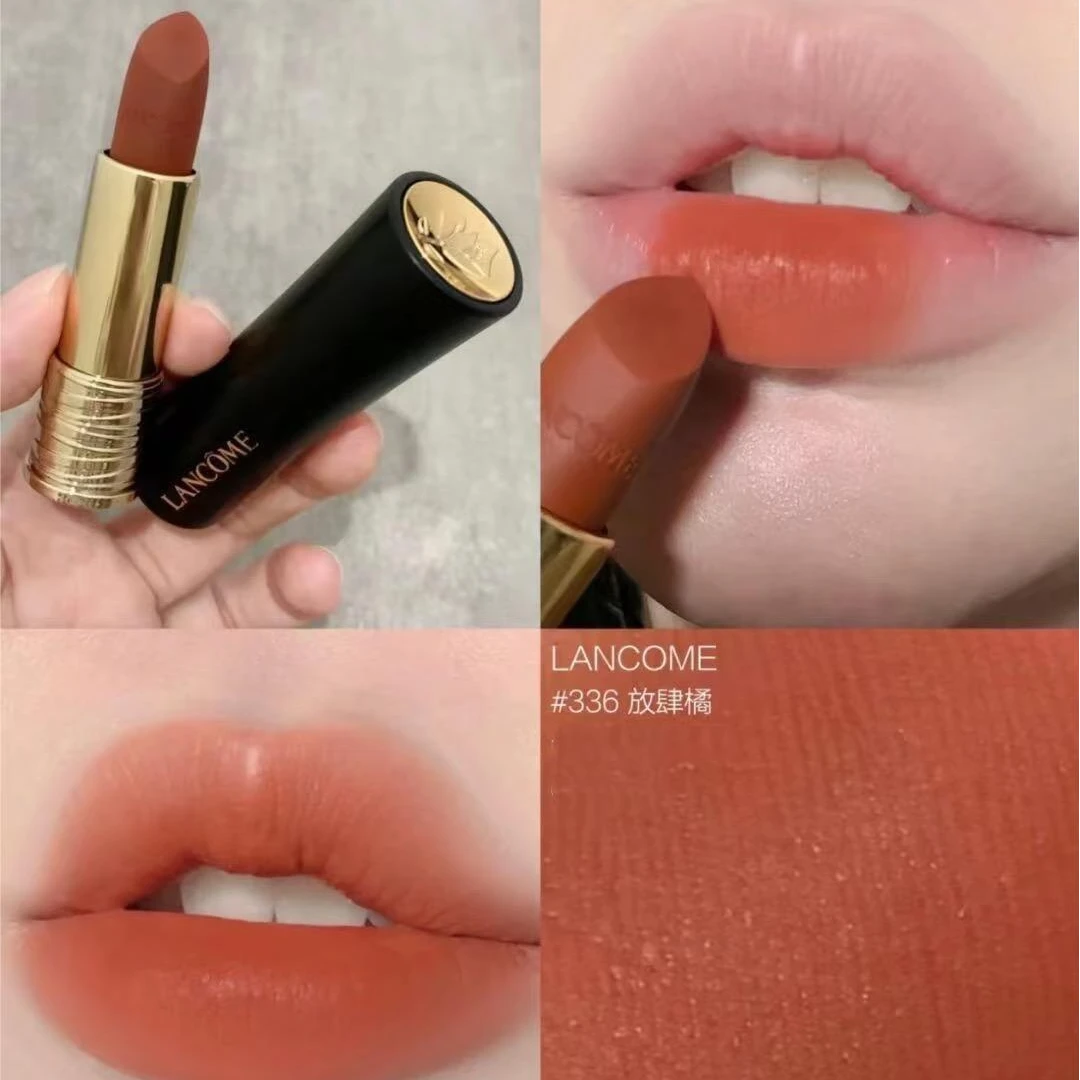 兰蔻小蛮腰菁纯丝绒哑光唇膏#336-3.4g放肆橘丝滑浓郁正装