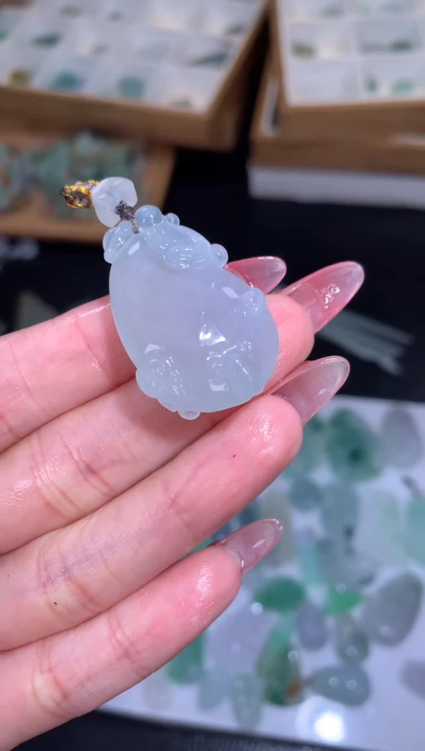 未镶嵌定制翡翠钱袋子