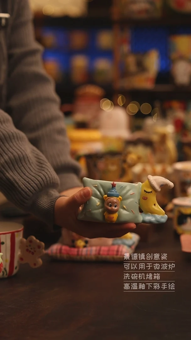 陶瓷景德镇可爱陶瓷釉下彩绘设计师款