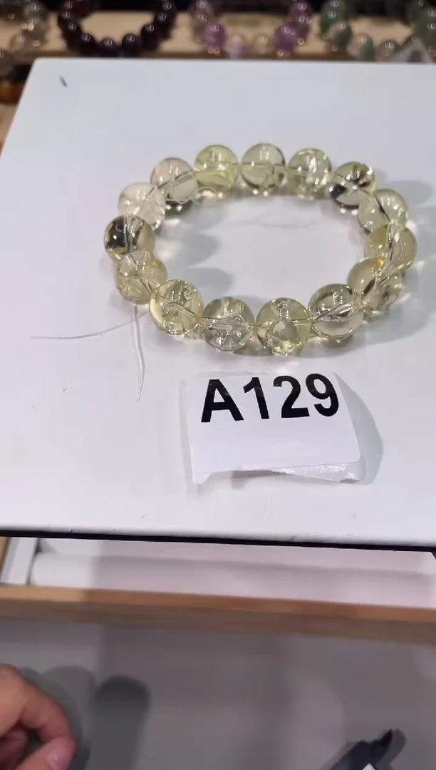 未镶嵌手链水晶A129 黄阿塞 16