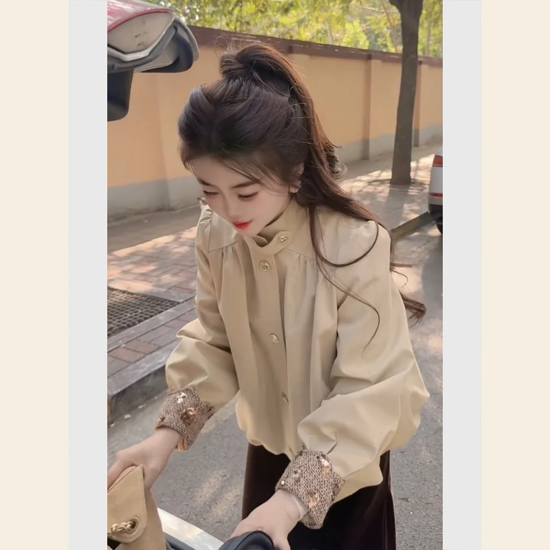 2025春秋季新款女士高级感巨好看的短外套韩系独特漂亮夹克上衣服