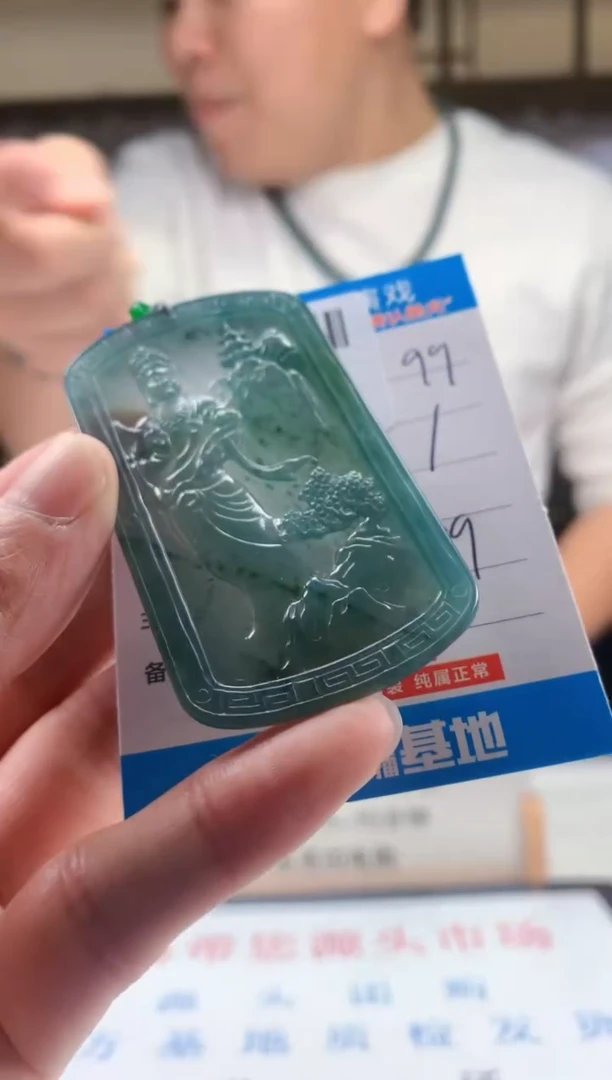 颈饰未镶嵌翡翠天然翡翠A货拍一发一