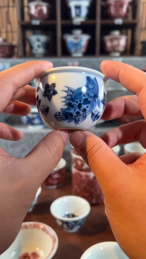 【闪购商品】天禄言瓷桃花鳜鱼杯