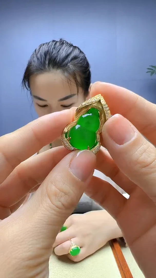 颈饰14K金镶嵌翡翠随昔diy颈饰