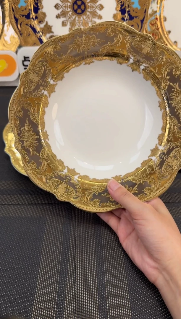 瓷片8.5英寸草帽盘 正品
