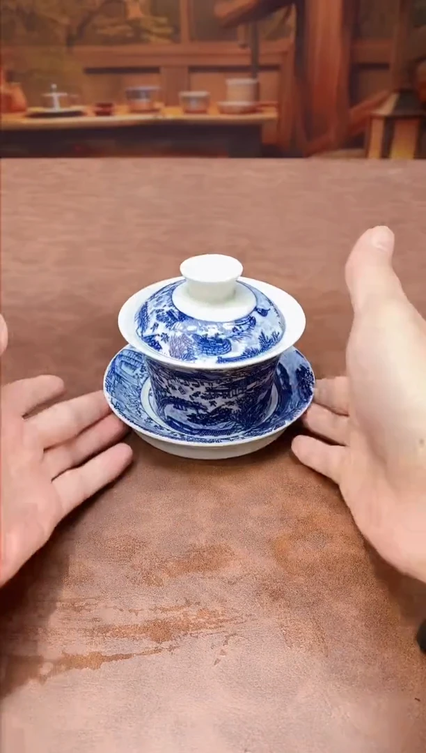 【闪购商品】闲茶·淡器精选@@@@@清明上河图盖碗