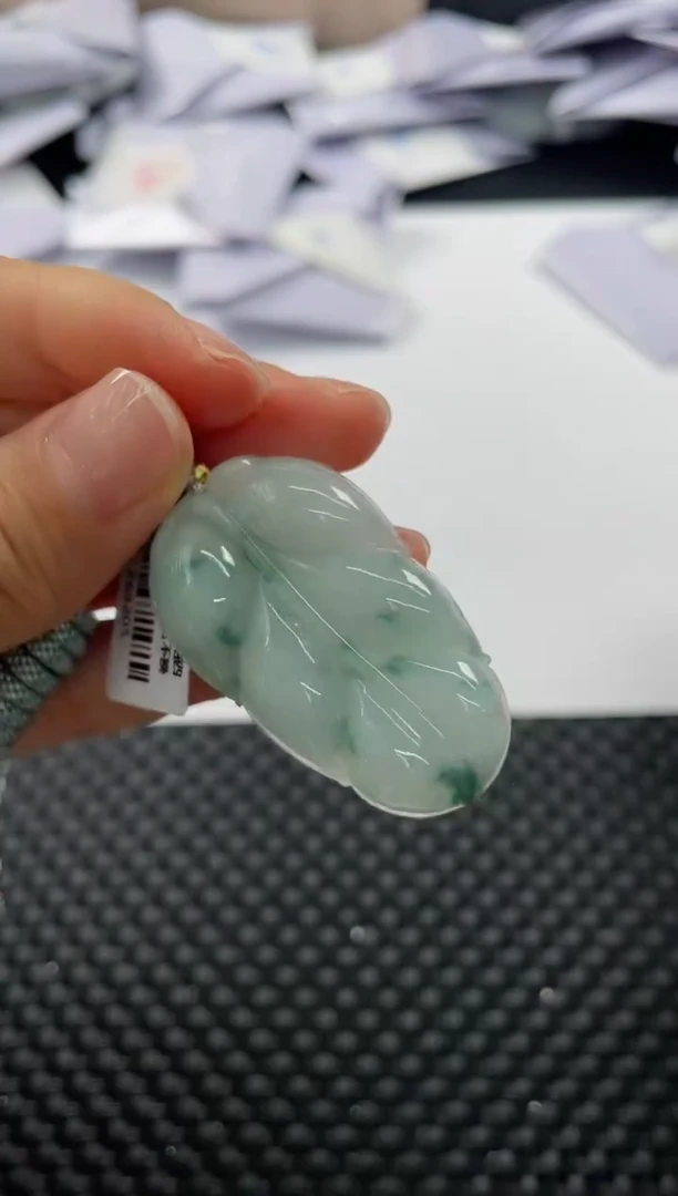 颈饰未镶嵌翡翠基地发货H 9695 叶子