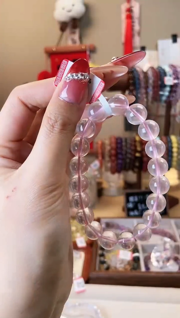 【闪购商品】水晶手链未镶嵌11m粉水晶
