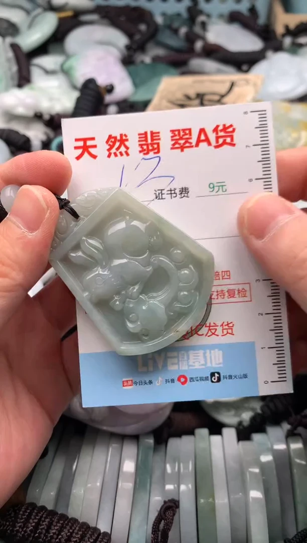 翡翠未镶嵌吊坠(不含链)1