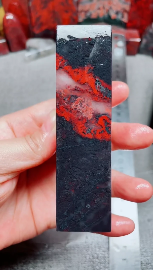 桂林鸡血玉素章3.0左右24