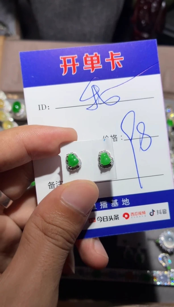 翡翠银S925镶嵌耳饰我不想去上学