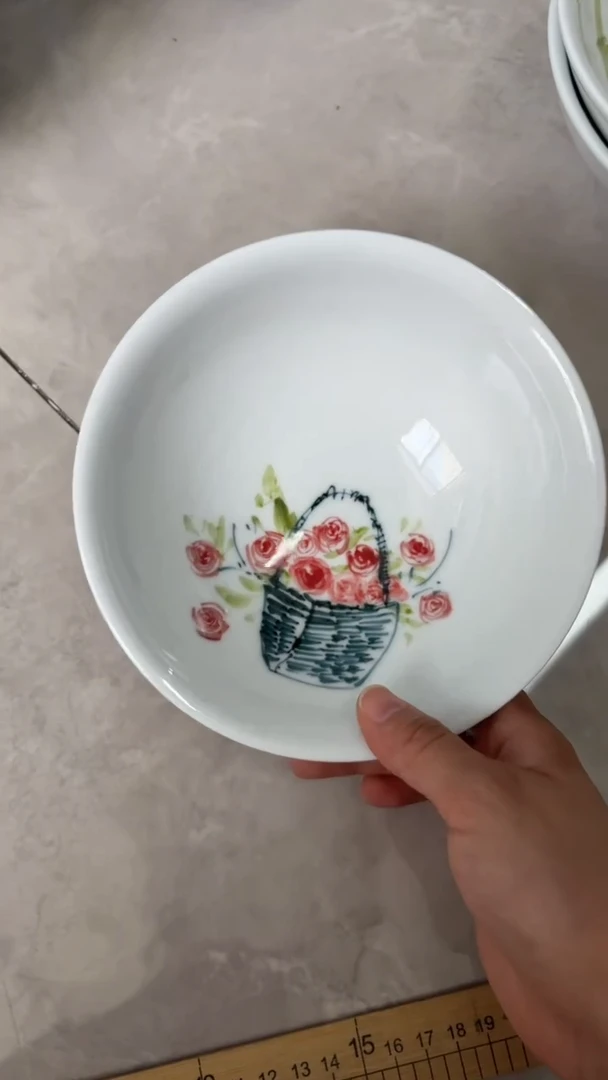 瓷片景德镇高温釉中彩-壮壮碗12