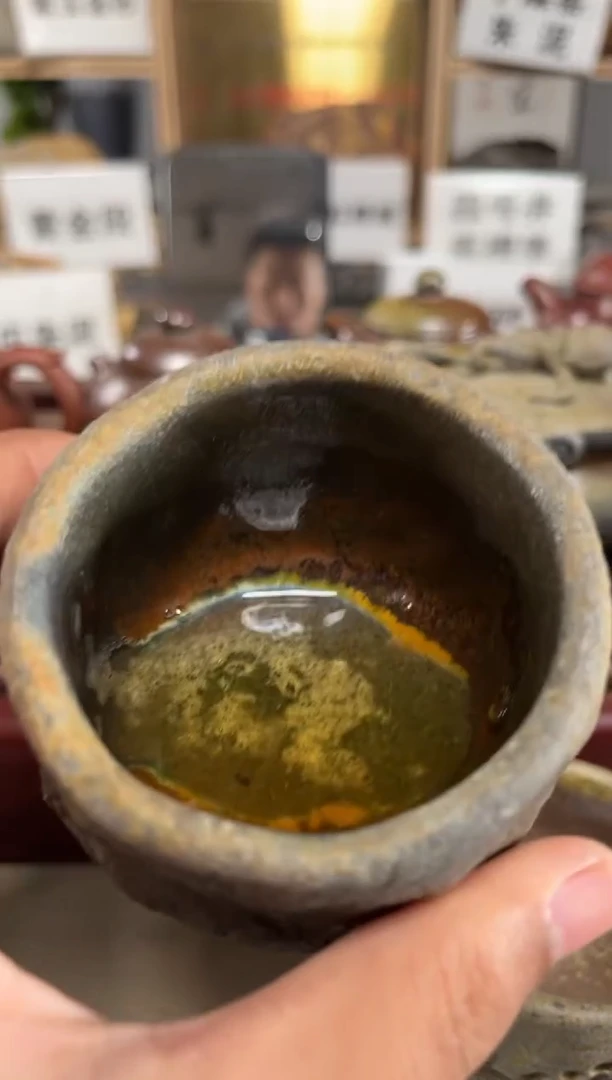 【闪购商品】紫砂茶壶柴烧杯内带釉杯