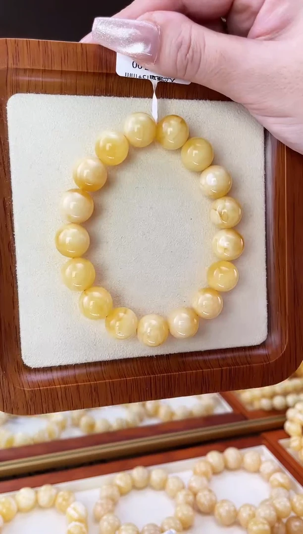 裸石蜜蜡未镶嵌手串