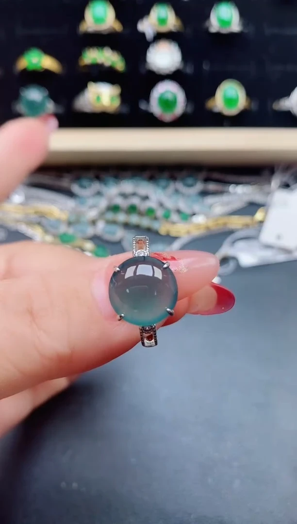 【闪购商品】翡翠戒指银S925镶嵌21321