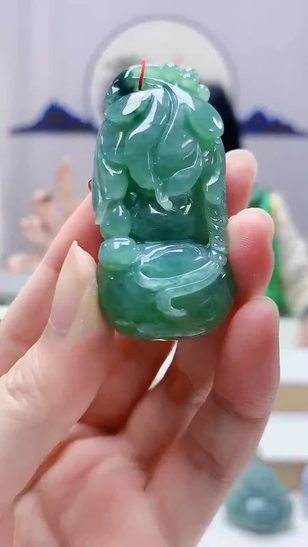 未镶嵌定制翡翠4852zm-毛货挂件9葫芦
