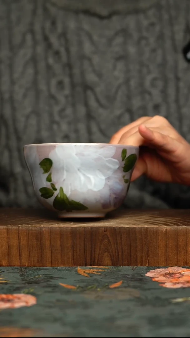 杯釉下彩手工手绘同款陶器