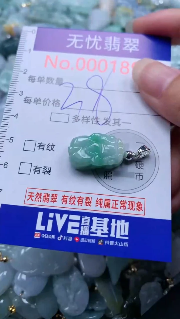 翡翠未镶嵌吊坠(不含链)1899